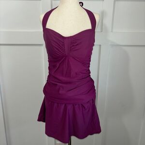 Athleta Splash Swim Skirt & Sara Bra Cup Halter Tankini